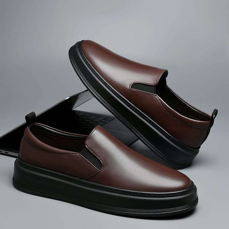 Mode Mode Echtes Leder Herren Freizeitschuhe Slipper Formelle Slipper Luxuriös Bequem Herren Flats Mokassins Weiche Herren Fahrschuhe