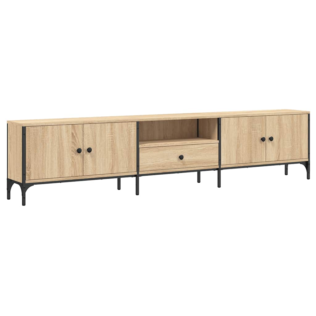 TV Cabinet with Drawer Sonoma Oak Finish 200 x 25 x 44 cm Engineered Wood