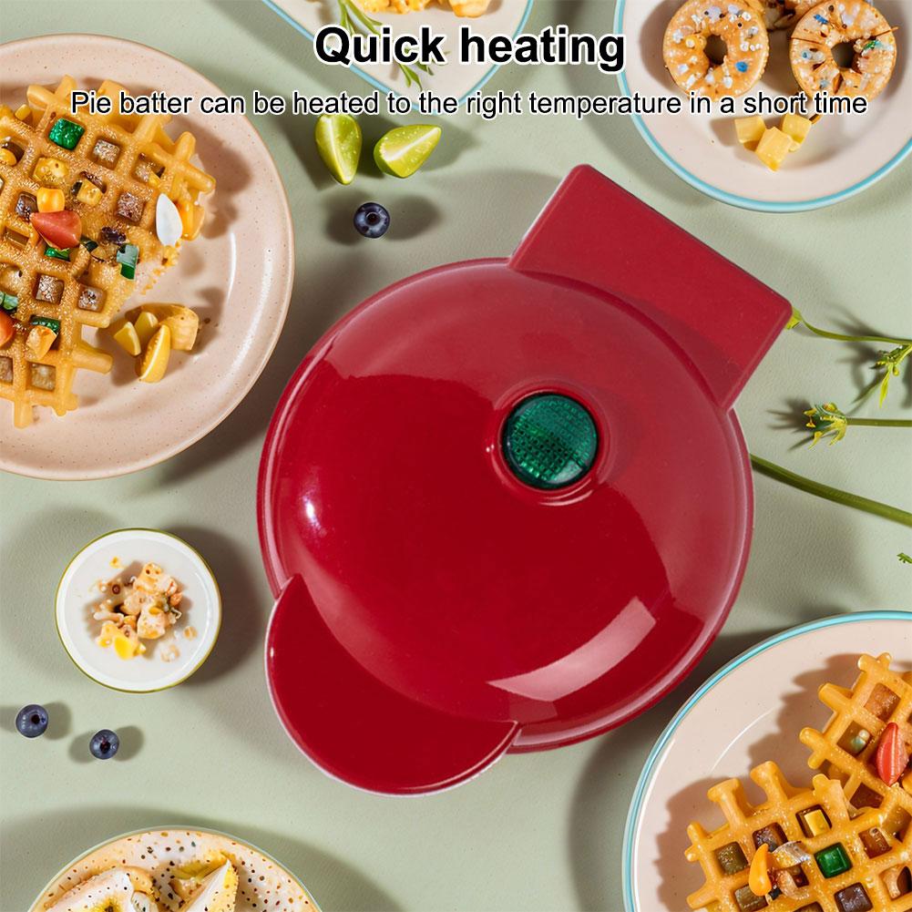 Mini Waffle Mold Nonstick Electric Breakfast Maker Electric Baking Pan for Household Quick Breakfasts Snacks and Desserts Maker