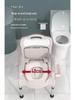 Adjustable Stainless Steel Commode Chair for Elderly and Pregnant Women, Portable with Bedpan