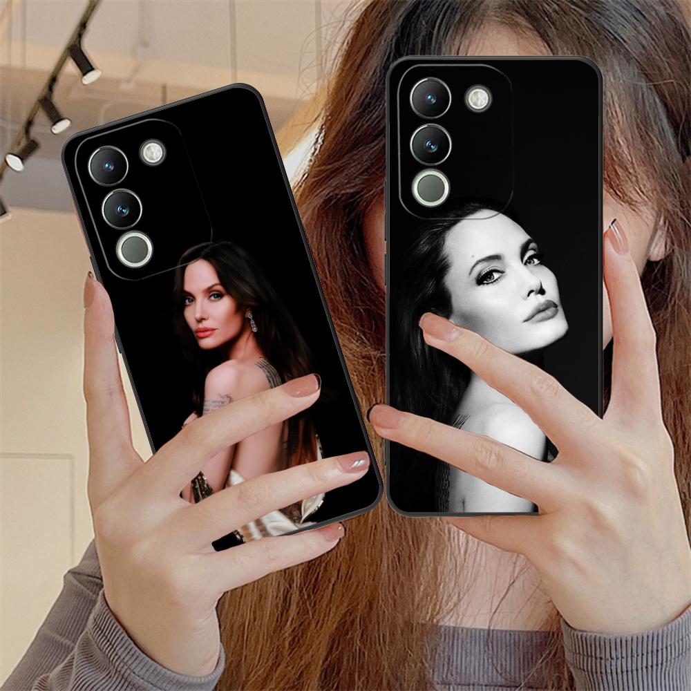 Angel Jolie Matte TPU Mobile Phone Case for VIVO Y77 76 75 74 73 72 58 56 55 51 50 38 36 Y19 Y18 Y03 Y01 5G Colorful Cover