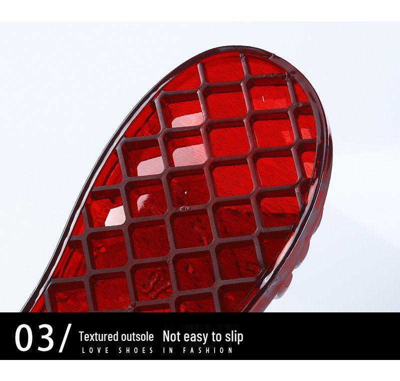 Crystal Clear Non-slip Jelly Slippers for Home & Shower