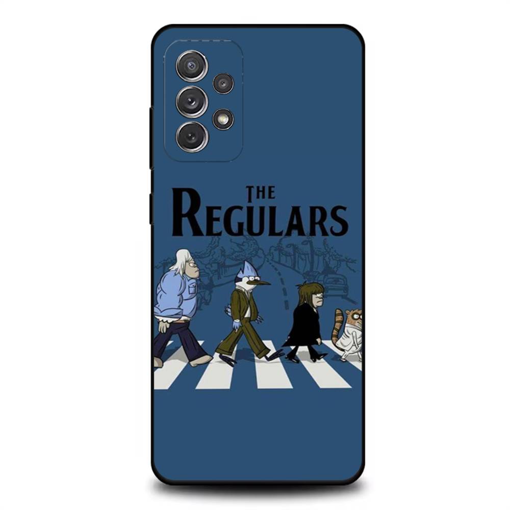 R-RegularES Cute Show Phone Case For Samsung S 25,24,23,22,30,21,10,9,Ultra,Plus,Lite,FE,4,5G Black Soft Case