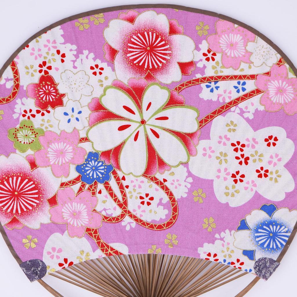 TOuWA Folding Uchiwa and Bamboo Japanese Japanese Heat Summer Fireworks Japanese Japanese Kabuki Unisex Blossom Fan, Fan, Women's Men's, Ribs,