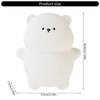Rechargeable Bear Silicone Night Lights Touch Control Dimmable LED Bedside Lamp Silicone Texture for Kids Nursery Room P9YB