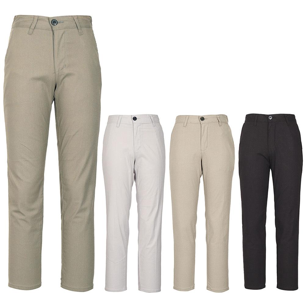 KIM YOUNG JOO GOLF Summer Wool Blend Four-Way Stretch Tapered Men'S Golf Linen Pants Dommsl12 (A Type)