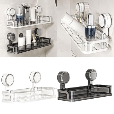 Suction Cup Storage Shelf For Bathroom Wasy Installation Bathroom Organizers Storage Rack Suitable For All Smooth Walls