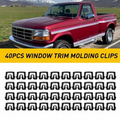 40pcs Windshield Or Rear Window Trim Clips Molding For Accessories 64-93 Ford