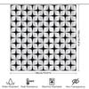 Black White Diamond Pattern Shower Curtain Water-Resistant Fabric Bath Decor Waterproof Privacy Screen 72X84In (180Cm X 213Cm)