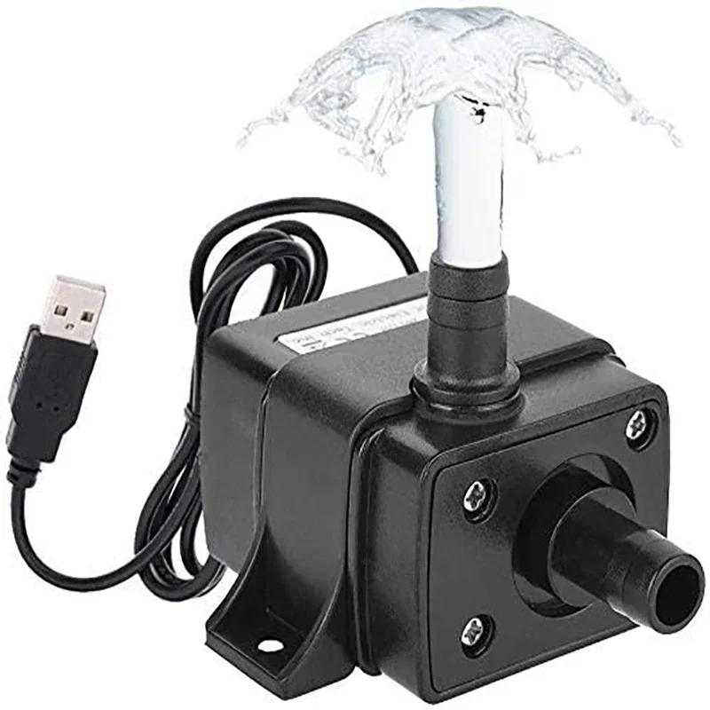 

Mini Super Silent Water Pump Brushless 120L/H DC for Aquarium Fish Tank Fountains USB Plug Submersible Circulating Water Pump 3V-5V&CN