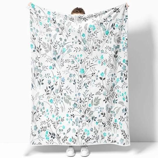 

Nordic flowers digitalprinted polyester Bedroom velvet flannel soft sofa cover blanket Fleece soft sofa cover blankets for beds 75x100cm
