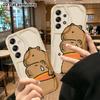 Phone case: 2D flat Samsung Galaxy A34 A35 S20 S22 S21 FE Plus Ultra protective case, nibbling a carrot, Christmas and Halloween gift