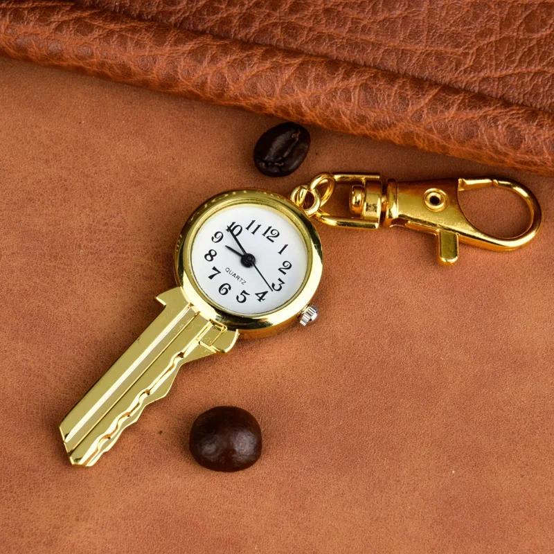 Taschenuhr Schlüsselanhänger Anhänger Schlüssel Vintage Uhren Ringclip Krankenschwester Anhängerkette Männer Vater Frauen Quarz Skulpturiert Geschenke Hängend