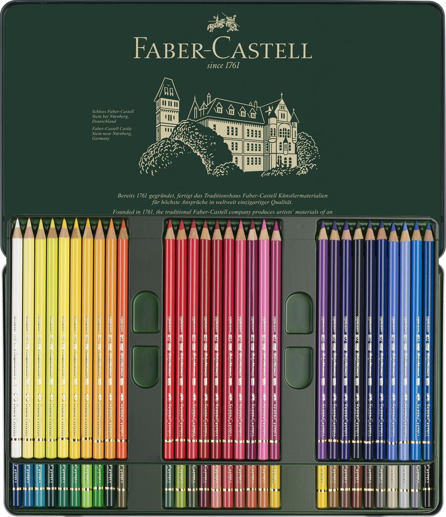 Polychromos Colored 60 110060 Japanese Faber-Castell Pencils, Colors, Tin, [Official Product]