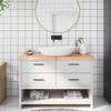 VidaXL Light Brown Bathroom Countertop 120x40x4 Cm Treated Wood 3156139
