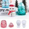 1 Set DIY Christmas Snowman Crystal Epoxy Resin Mold Christmas Tree Storage Jar Bottle Silicone Mold