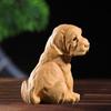 Animal Dog Figurine Handheld Carved Craft Decor Ornament