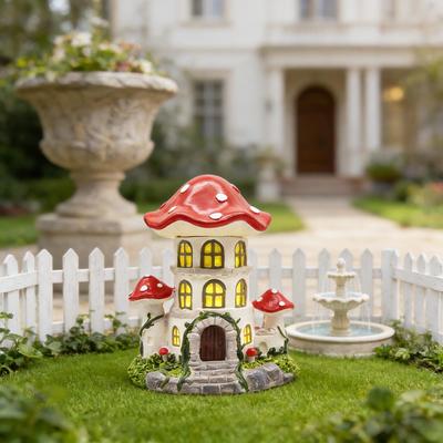 Grensoverschrijdende Hars Paddenstoel Hoge Ornamenten voor Kamer, Bureau & Buiten Tuin Decoratie