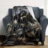 Dark Grim Reaper Print Flannel Blanket High Quality Warm Comfortable Cover for All Seasons Perfect for Gifts Home Decor