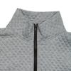 Women's Waffle V-Neck Zipper Half Placket Pullover Sweatshirt Casual Solid Color Muscle Top