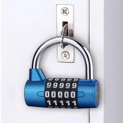 Cadenas de gym à 5 chiffres en forme de U pour casier, armoire ou boîte à outils - Anti-effraction avec chiffres faciles à lire