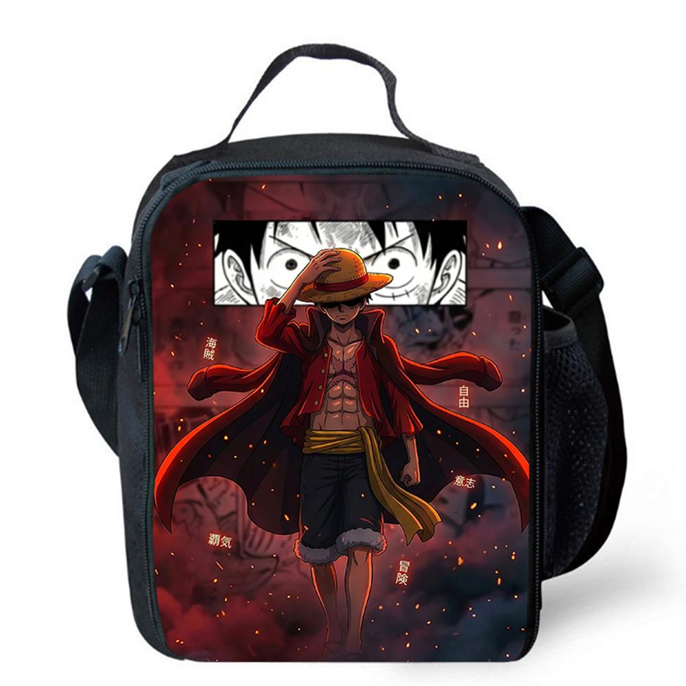 One Piece Cartoon Thermal Lunch Bag Lonchera Térmica Lightweight Portable Cooler Tote For Boys Girls School Picnic Camping Bolsa
