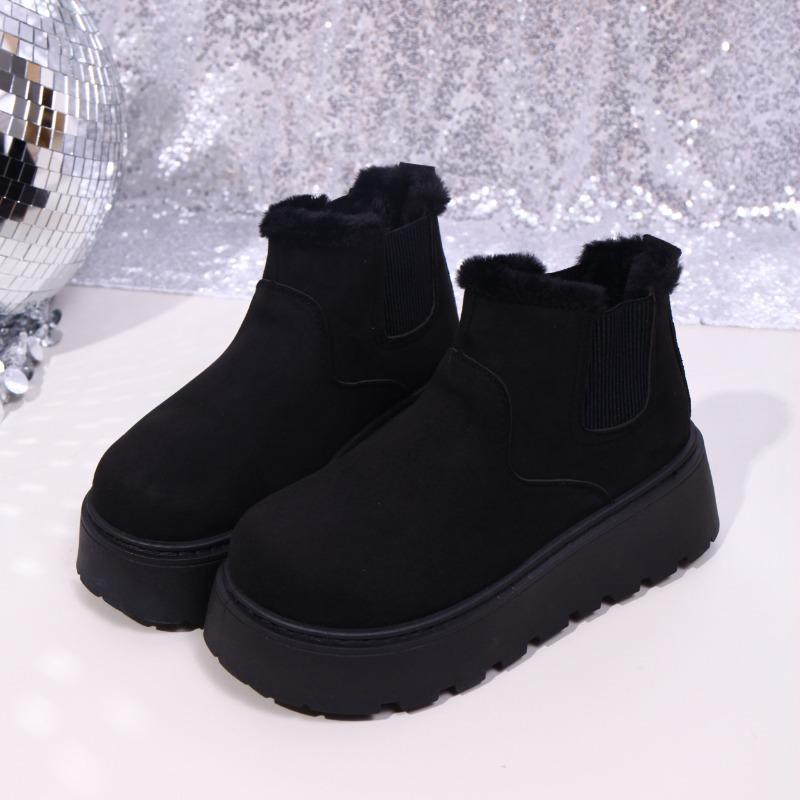 Fashion Women Snow Boots Winter Thick Plush Warm Cotton Shoes 2026New Suede Ankle Boot Outdoor Non Slip Platform Boot Winter Short Boots
