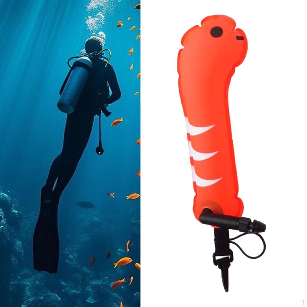 Bolla Segnalatrice di Superficie per Immersioni Gonfiabile Gonfiaggio Facile, ,SMB per Attrezzatura Subacquea