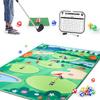 Kids Golf Set with Thickened 3MM Golf Game Mat Erasable Scoreboard Club Sticky Balls Outdoor Indoor 