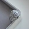 Adjustable Open Ring With Om Mani Padme Hum Mantra Engraving Vintage Ethnic Style Plated Geometric Band Men Women