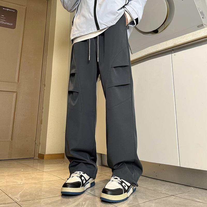 Outdoor spring and autumn men's casual stormpants versatile trend fashion straight waterproof tooling trousers loose men's trousers