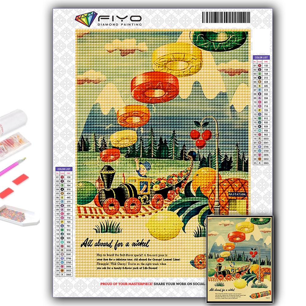 Алмазная картина Вкусная еда Плакат Алмазная мозаика Ремесло Алмазная вышивка Картина Full Round 20X30CM