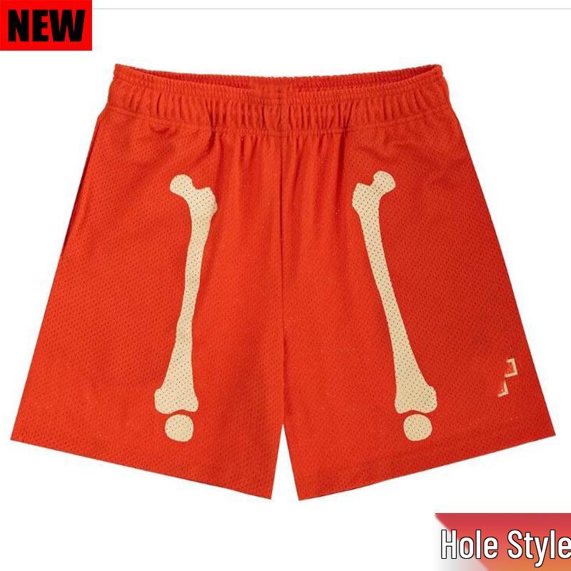 

Американские повседневные мужские фитнес-шорты - Дышащая сетка для тренировок и в стиле баскетбола 2XL красный/оранжевый
