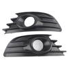 Pair of Front Bumper Fog Light Grille Trim Black Color Fits for Citroen C4 2004 2008