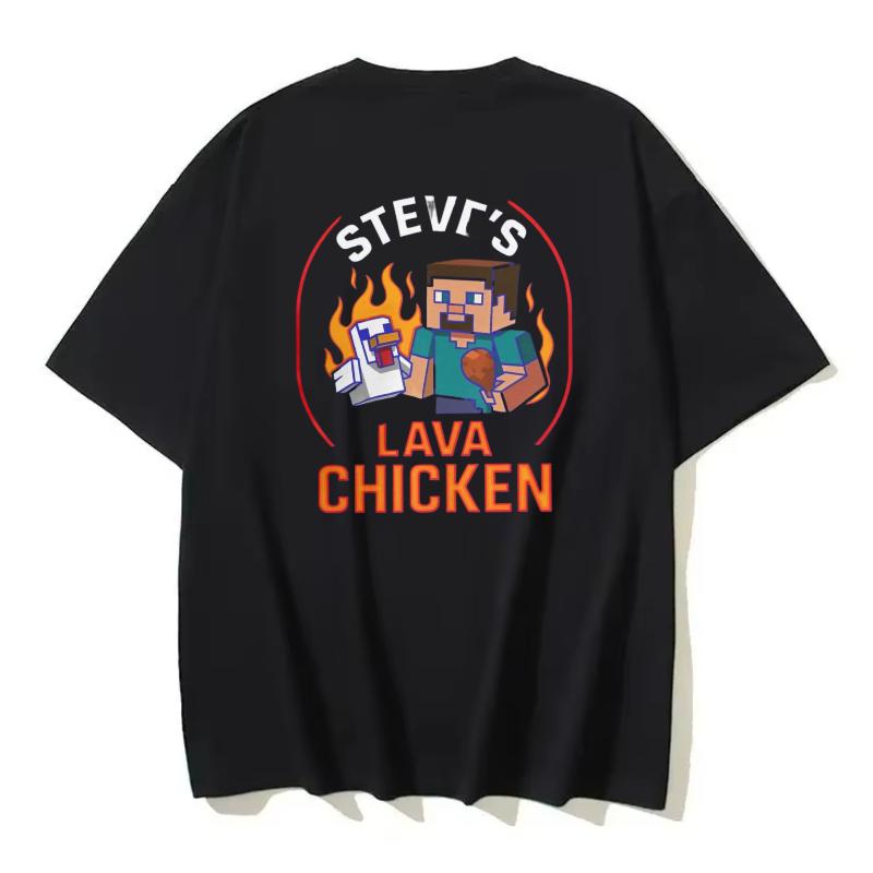 

Steve s Lava Chicken New Arrival T Shirt Men Women Unique Cotton Tee Oversie Shirt Summer Popular Clothing Printer Funny Cartoon 4XL