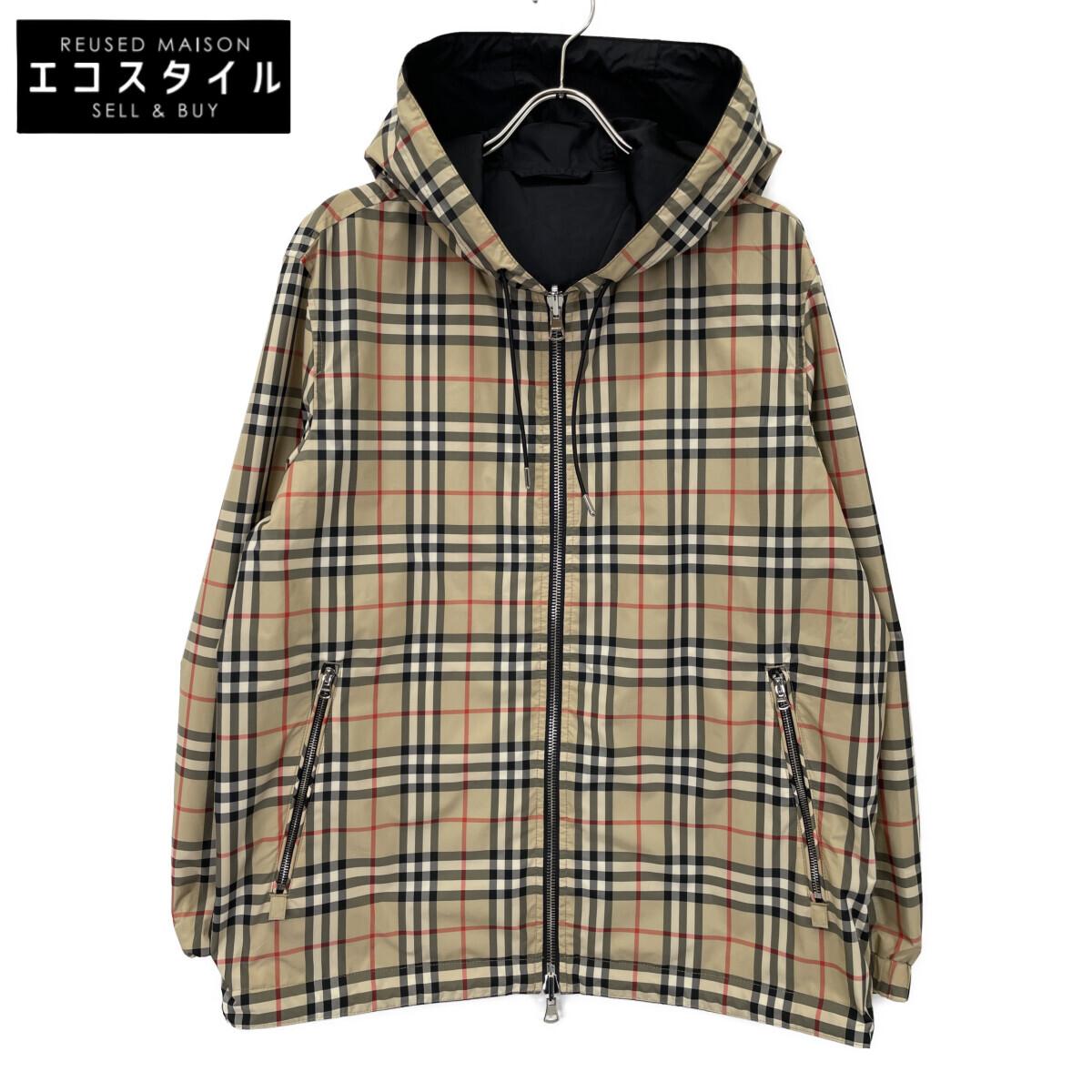 

BURBERRY Vintage Check 8027097 Reversible Zip-Up Parka Jacket M blackUsed