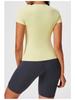 Top da Yoga Cai Jue da Donna, Vestibilità Slim, Manica Corta