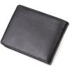 Practical Compact Wallet with an Insert for ID for Men Made of Genuine Smooth Leather CANPELLINI 21876 Black
