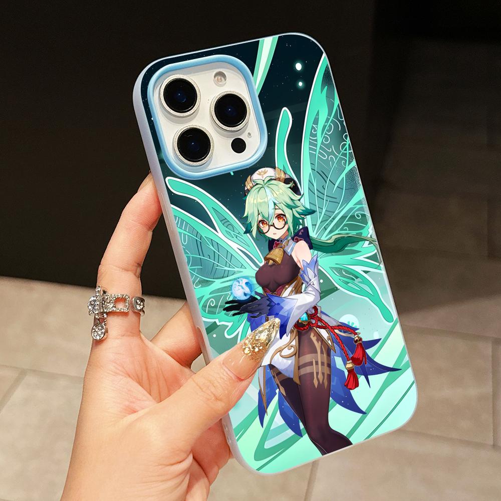 

Game GI Sucrose Jelly Double layer Light Blue Mobile Phone Case for iPhone 17 16 15 14 13 12 11 Air Pro Max Plus Protective iPhone 11 Pro Max