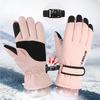 Warm gloves women's ski velvet thickened cold-proof waterproof men's cycling cotton gloves