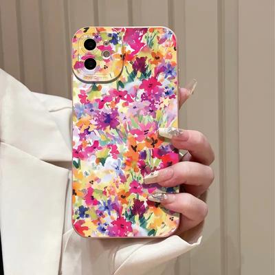 Oil Painting Flowers Pattern Design Print Phone Case For iPhone 17 16 15 Pro Max 14 13 12 11 16 Plus 16E 17 Air Matte Soft Cover