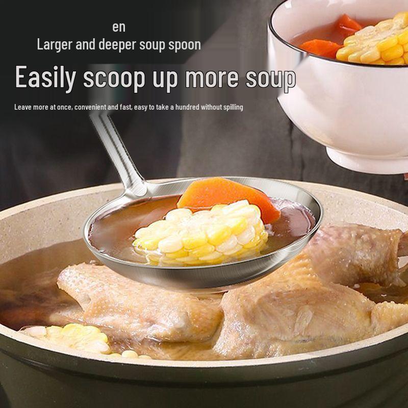 German Stainless Steel Multifunctional Kitchen Spoon: Colander, Ladle, Stir-Fry, Frying.