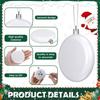 Christmas Tree Decoration Balls 12-pieces White Paintable Flat Sphere Blank White Ornaments Balls For Crafts Drawing For Indoor