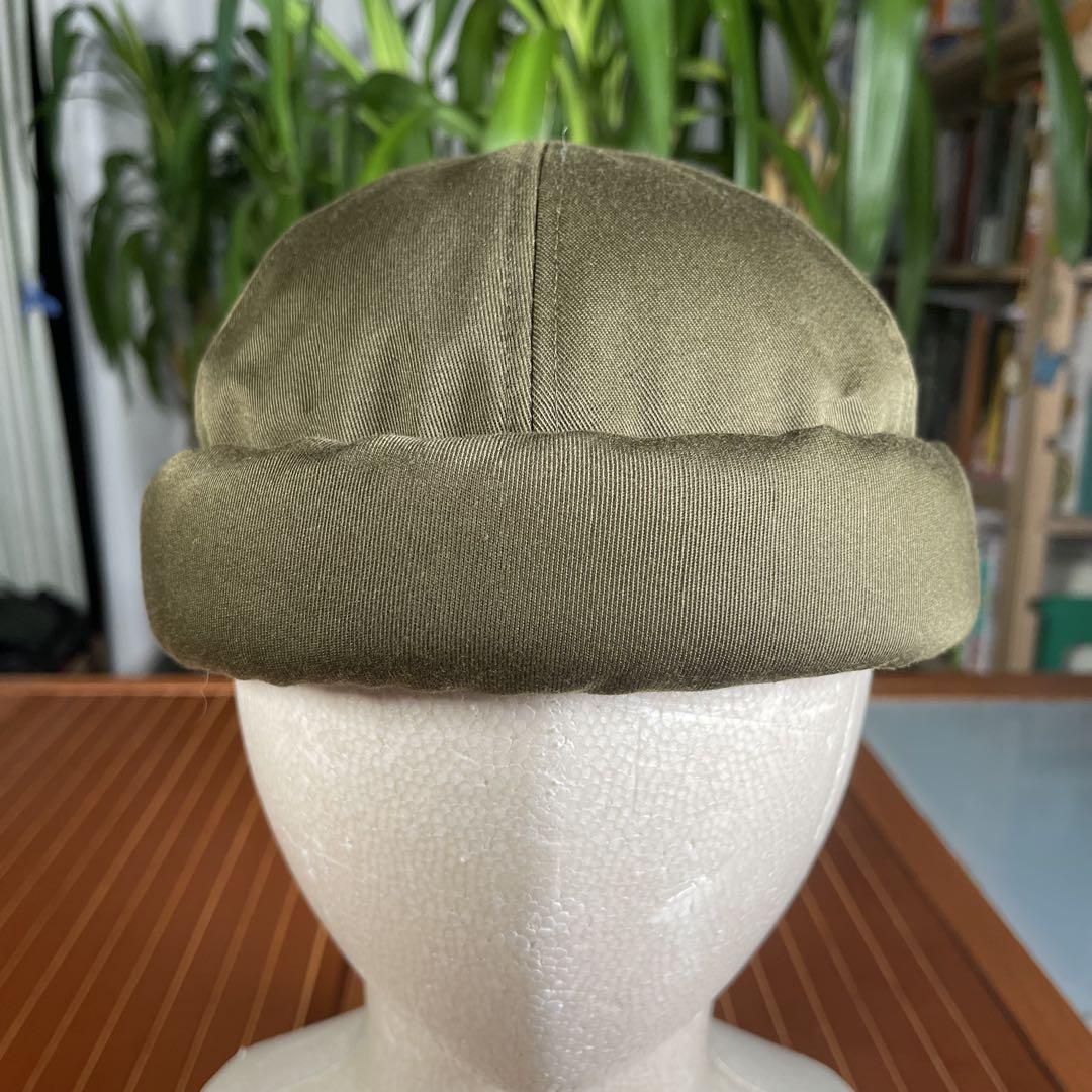 

[USED] Olive green roll cap work cap