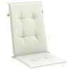 Vidaxl High-Back Chair Cushions, 6 Pcs, Cream Mélange