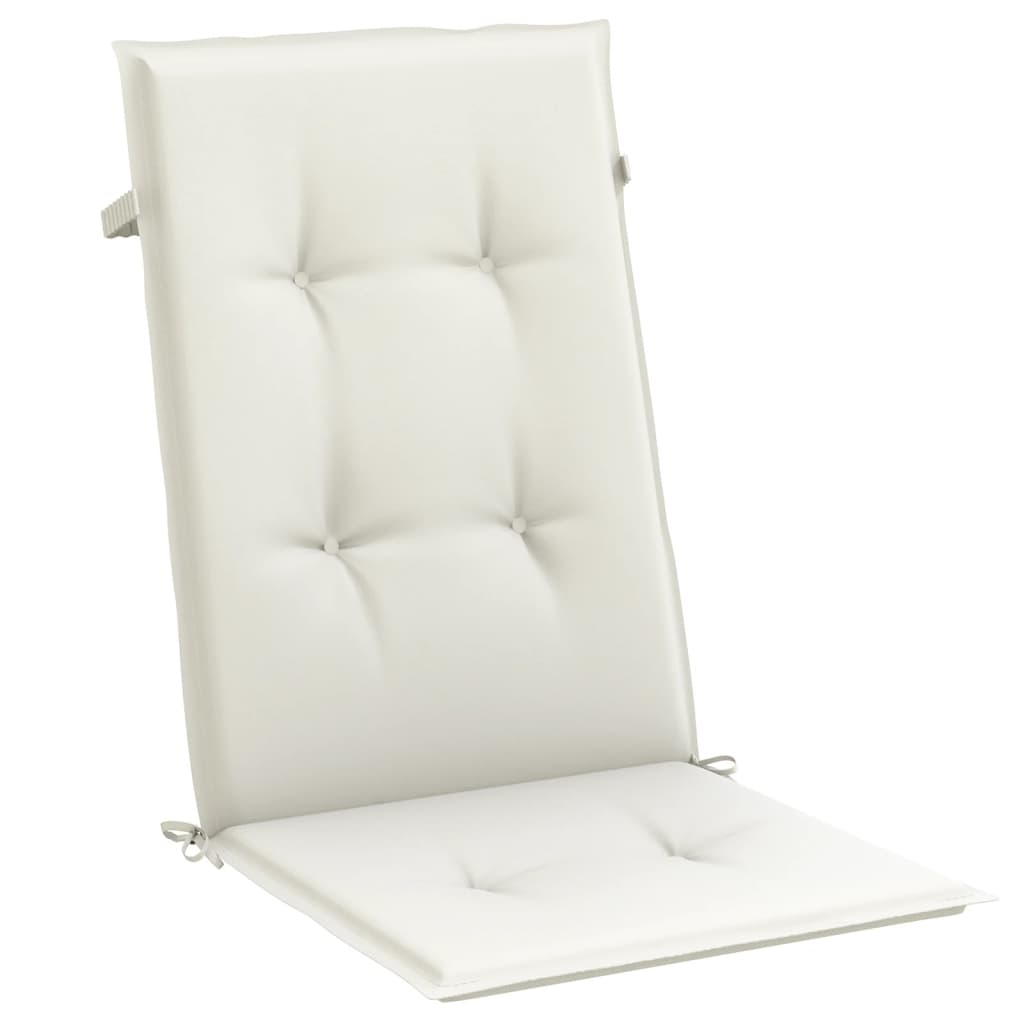 Vidaxl High-Back Chair Cushions, 6 Pcs, Cream Mélange