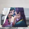 Maomao Jinshi Anime Flannel Blankets Funny Throw Blankets for Home 150*125cm Bedspreads,