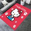 Office Rug Hello Kitty, Flowers Anti-Slip Rug, Machine Washable for Living Room, Bedroom, Office, Multiple Sizes, Bedroom Mat, Decorative Mat, Durable