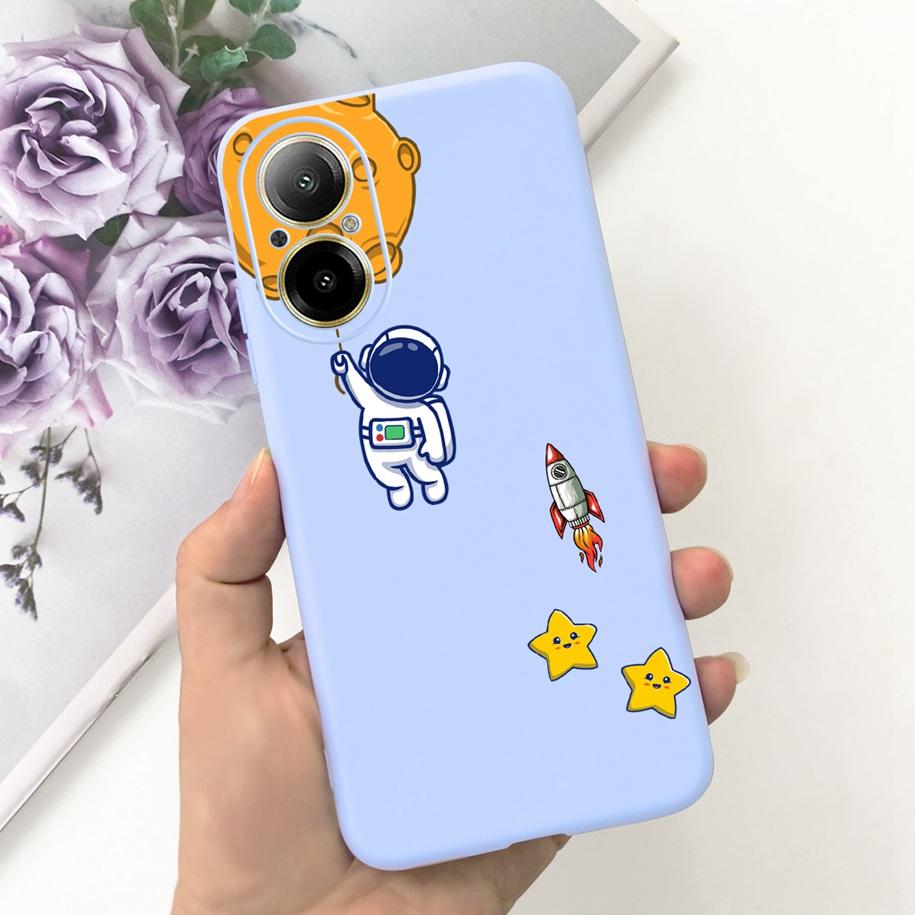 Case For Oppo Realme C67 4G Phone Cases Fashion Astronaut Soft Silicone Shockproof Back Cover Matte Shell For RealmeC67 4G Funda