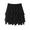 Fall and Winter New Women's Clothing Fashion Style French Casual Easiest for Match Lace Trim Mid Length Long Length Mini A- line Skirt